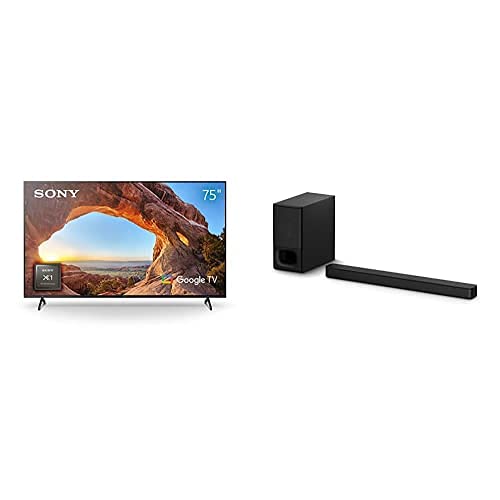 Sony 75 Inch TV Ultra HD HDR Bravia Core™ Smart Google TV with HT-S350