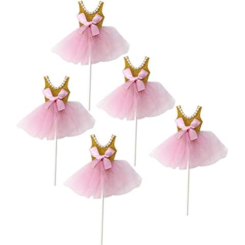 5Pcs Ballerina Cake Toppers by Toyvian Cover