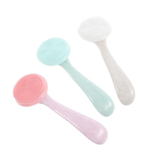 HAKIDZEL Facial Cleansing Brush Set 3pcs Silicone Face Brush Exfoliator Deep Cleansing Tool Cleaner