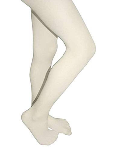 Butterfly Girls Microfiber Opaque Colored Tights (12-Oct, Ivory Off White)
