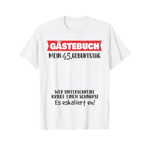 Divertido libro de visitas 45 años cumpleaños Camiseta