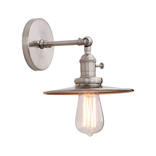 Phansthy-Vintage-Industrial-Sconces-Wall-Lighting-1-Light-Wall-Sconce-with-Switch-and-79-Metal-Shade-180-Degree-Adjustable-Wall-Lamp-for-Bedroom-Living-Room-Kitchen-Brushed Phansthy Vintage Industrial Sconces Wall Lighting 1 Light Wall Sconce with Switch and 79 Metal Shade 180 Degree Adjustable Wall Lamp for Bedroom Living Room Kitchen Brushed