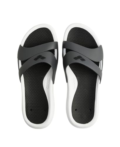 Arena Sandalias Pool Nina White/Dark Grey/Black, Chanclas Mujer, 36 EU