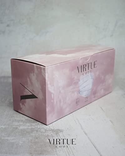 Virtue Code On The Go Curved Face Masks - Soft 3 Ply Comfort Face Masks, Colorful Disposable Face Mask 50 Pack. Pink Colored Masks. Adults Mens And Womens Disposable Face Masks #TOP6