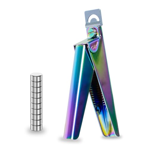 Toenail Clipper Acrylic Nail Clippers with Magnets Stainless Steel Nail Cutter for Nail Tips, Professional...