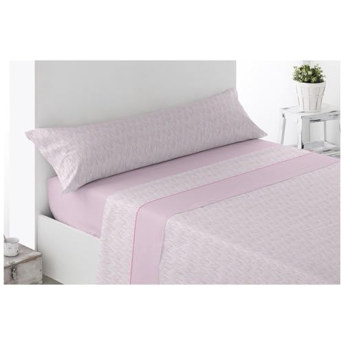 Acomoda Textil – Juego de Sábanas Térmicas de Pirineo. Sábanas de Invierno Tejido Polar para Cama Individual y Matrimonio, 3 Piezas Ropa de Cama Ajustable, Cálida y Suave. (Pinatar Rosa, 90 cm)