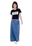 Passform: Regular Fit Matilda Langer Jeansrock - Pale wash Maxi-Rock Damen Mode EU 36-50 MATILDAPW-10