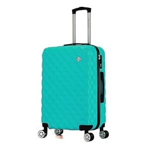 Preston Morgan Medium Suitcase on 4 Dual Spinner Wheels Super Lightweight ABS Hard Shell Hold Check in with Built-in TSA Lock (Mint Green, 75L)