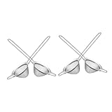 Zerodeko 4 Stück Feinem Netzfilter Mini-Sieb Cocktailsieb Kaffee -Sinternetz Filtergewebe aus Edelstahl Küchenfiltersieb aus Edelstahl feinmaschiges Sieb Rostfreier Stahl Silber