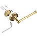 Lucyound Antique Brass Toilet Paper Holder, Bathroom Tissue Roll Holder Wall Mount, Vintage Gold Decorative Bathroom Accessories, Brass Petal-Relief Series