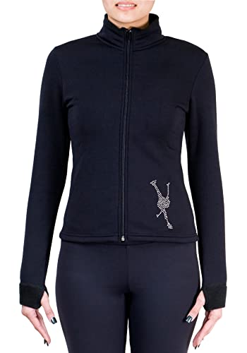 NY2 SPORTSWEAR Figure Skating Polartec Polar Fleece Jacket with Rhinestones J-R229 - Child Sizes - (Child Medium)