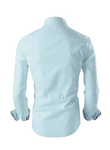 Image of Zombom Combo of Men's Solid Regular Fit Cotton Blend Full Sleeve Casual Shirts (Pack of 2)