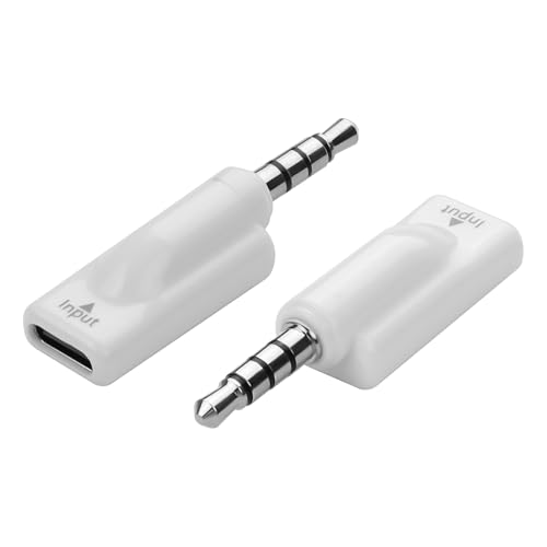 CERRXIAN Lot de 2 adaptateurs USB C vers prise jack 3,5 mm pour casque de type C femelle (entrée) vers prise AUX mâle (sortie), convertisseur audio...