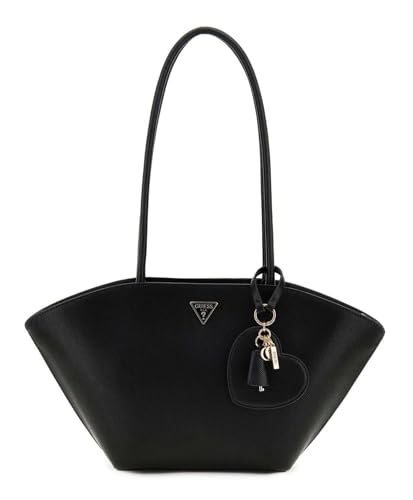 Sac à épaule GUESS Bolena noir : grand sac à main femme chic