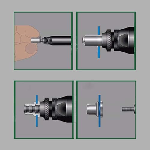 HAPPOW 100 Stück Nietmuttern M8, Flachkopf Einziehmuttern, Blindnietmuttern Aluminium, M8 Senkkopf Nietmuttern für Metall und Kunststoff, für Möbel und Dekorationen