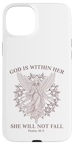 God Is Within Her Psalm �����̎� Angelcore ���w �X�}�z�P�[�X iPhone 15 Plus �p
