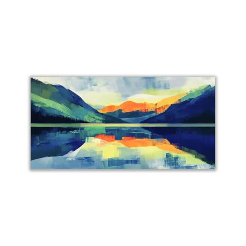 Graffiti mountain ocean art impression moderne nature 60x120cm