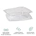 ECO PRODUCTS Compostable 24oz Clear Rectangular Deli Containers With Lids, Pack of 50, Meal Prep, Made from PLA Plastic, A Renewable Material Made from Plants, One Lid Works With All