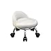 UOSS Silla con 5 Ruedas Giratorias, Taburete De Ruedas para Niños, Pouf Taburete Móvil con Respaldo, Altura De La Superficie del Taburete 23cm, Carga 100kg, Taburete Bajo con Ruedas, Banco Perezoso