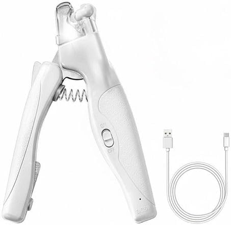 LED Pet Nail Clippers with USB Charging & Nail Trapper