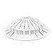 DANCO Universal Bathroom Bathtub Suction Cup Hair Catcher Strainer and Snare | Fits Lift & Turn, Push Button & Trip Lever Bathtub Drains | White (10771)