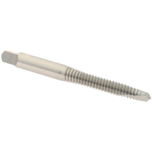 Hertel Spiral Point Tap, 1/4-20 UNC, 2 Flutes, Plug Chamfer, HSS, Bright/Uncoated, 1.0000" Thread Length, Right Hand, H6