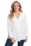 ulla popken schwarze leinenhose  Ulla Popken Damen große Größen Übergrößen Plus Size Bluse, Leinen, offener Kragen, Langarm Offwhite 50+ 794882200-50+