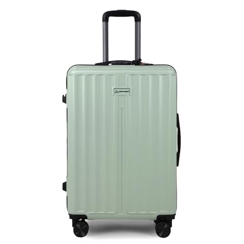 MOVE-MEANT Medium ROAMIFY Check-in Suitcase 66 Cm 8 Wheels Number Lock Poly Carbonat HPS Green Trolley Bag for Men & Women | 360 Degree Wheeling System Luggage | Trolley Bags for Travel