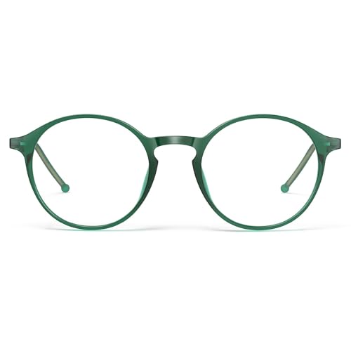 Image of VISOONE Lightweight Anti-Slip Blue Light Blocking Glasses Niko | Clear Lense UV400 Round Frame Fashion Cute Slim Eyewear for Women Men non prescription