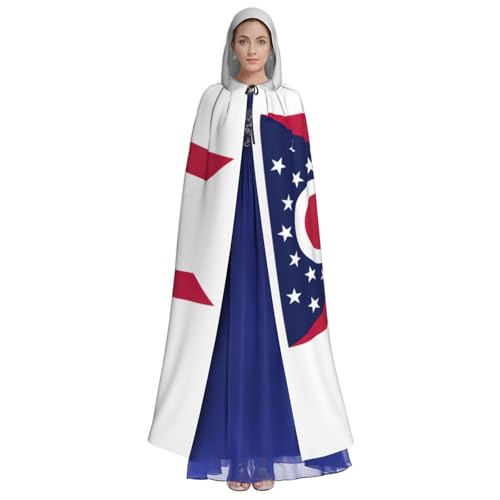 Cape à capuche cosplay Halloween EdWal durable imprimé Ohio