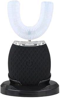 Oralvit Electric Tooth Brush, Effective Teeth Whitening, Soft Bristles, Portable And Rechargeable Toothbrush, Advanced U-Shaped Gum Massager For Adults, 360° Mouth Cleansing & Whitening, Black Colour