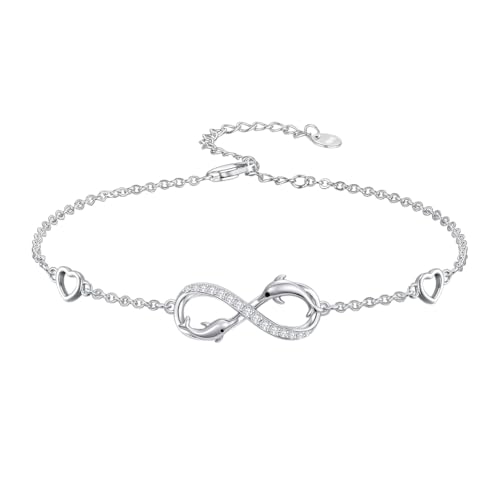 Image of 925 Sterling Silver Layered Ankle Bracelets for Women Jewelry Gifts | 925 Sterling Silver Layered Sea Turtles /Elephant /Wave Anklet Animal Bracelet Summer Ocean Beach Jewelry Gifts for Women