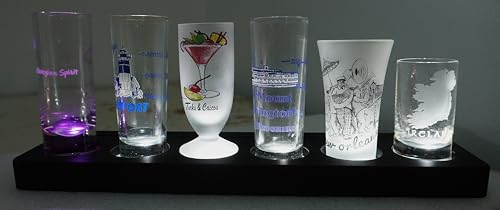 Image of Lighted LED Shot Glass Shelf (Black)