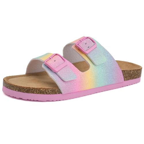Mules pour enfant idéales pour l'intérieur et l'extérieur modèle arc-en-ciel