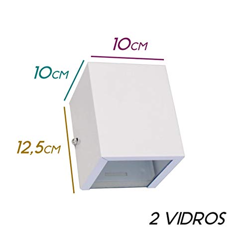 kit com 6 arandela 2 fachos externa e interna para Lâmpada g9 - luminária branca st678