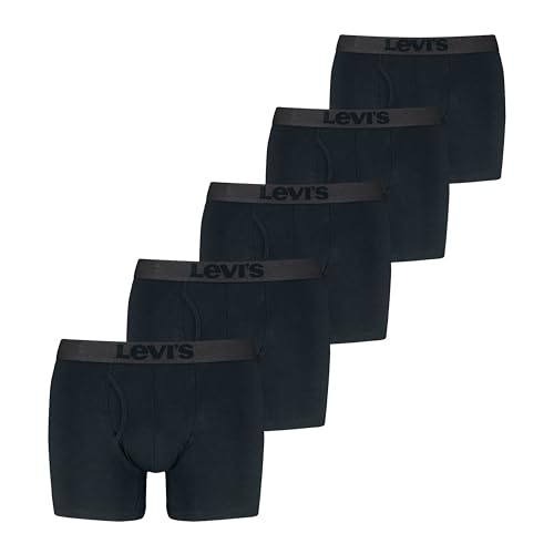 Levi's Men's 5-Pack Melange Waistband Boxer Brief, Black Combo, Medium - image 1
