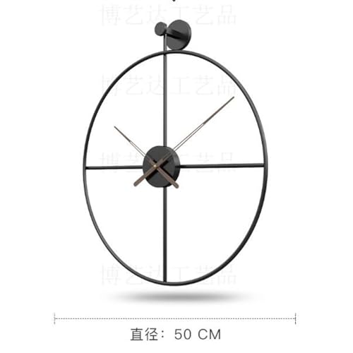 Horloge murale de style industriel en fer forgé rétro de 50cm - 7
