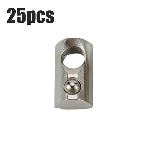 AUTUUCKEE 25 Pcs M8 T Slot Nuts Roll in Spring T-nut with Roll Ball - Image 2