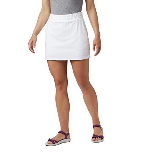 Columbia Women s Chill River Skort, Stain Resistant, Sun Protection, White, Small