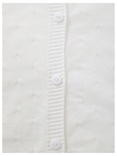 OYOANGLE Girl's Lightweight Button Down Lace Knit Cardigan Sweater4