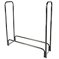 Pure Garden 4ft Firewood Rack Outdoor Wood Rack Log Holder - Heavy Duty Tubular Steel Fire Wood Racks Outdoor or Indoor Wood Storage - Wood Pile Stacker Organizer for Patio Kindling and Logs