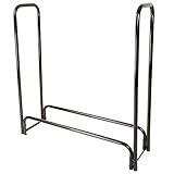 Pure Garden 4ft Firewood Rack Outdoor Wood Rack Log Holder - Heavy Duty Tubular Steel Fire Wood Racks Outdoor or Indoor Log Storage - Hardwood Pile Stacker Organizer for Patio Kindling and Logs