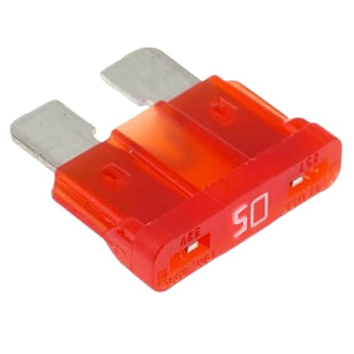 Fusible Para Vehículo 32V DC Grande Maxi, fusibles de cuchilla, Fusible Coche, Fusible Caravana, Fusible Camión, Fusible Moto, Maxi fusible, Fusible 32v, Fusible 50A, Rojo