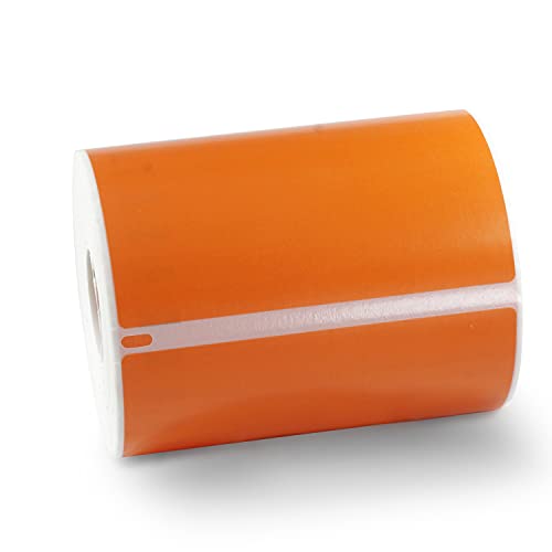 BETCKEY - 1 Roll Orange Extra Large Shipping Labels Compatible with DYMO S0904980, 104mm x 159mm, 220 Colored Labels Compatible with DYMO LabelWriter 4XL, NOT Fit 550 or 5XL