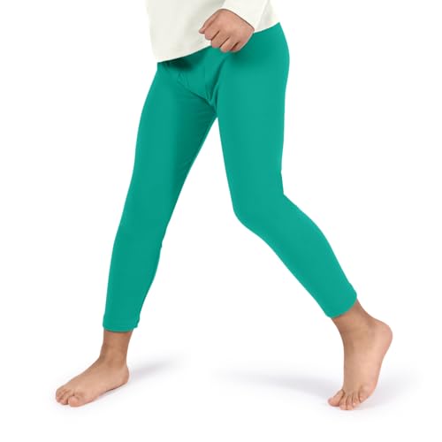 Calça legging térmica Rocky Boy's com forro de fleece e roupa íntima comprida para crianças, Jade,