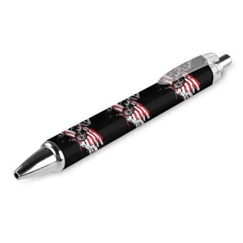 Bolígrafos retráctiles de 0.5 mm para oficina: pack de 4 bolígrafos con diseño de bandera de EE.UU.