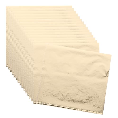 VILLCASE Crafting Luxury 100 Pack Imitation Leaf Foil Sheets Versatile Aluminum Foil Sheets for Arts Crafts Projects