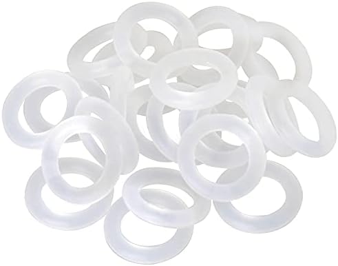 DGZZI 150pcs Rubber O-Ring Switch Dampeners Keycap 8x5x1.5mm Clear White Cherry MX Switch Keyboard Damping O-Ring