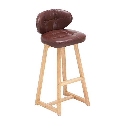 AT Taburetes de la Barra,Taburete de Madera de Estilo Europeo,Sillas de Inicio de Ocio,78Cm de Alto Durable / A6 / 40×42×98cm