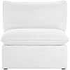 CHITA Modern Down Filled Upholstered Middle Armless Sofa for Sectional Modular Couch, Cream